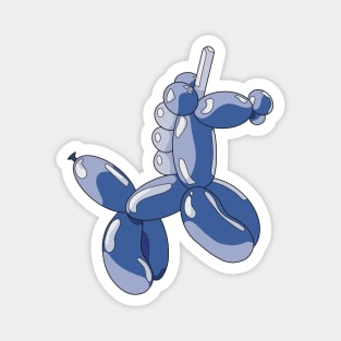 A light and dark blue unicorn balloon Magnet