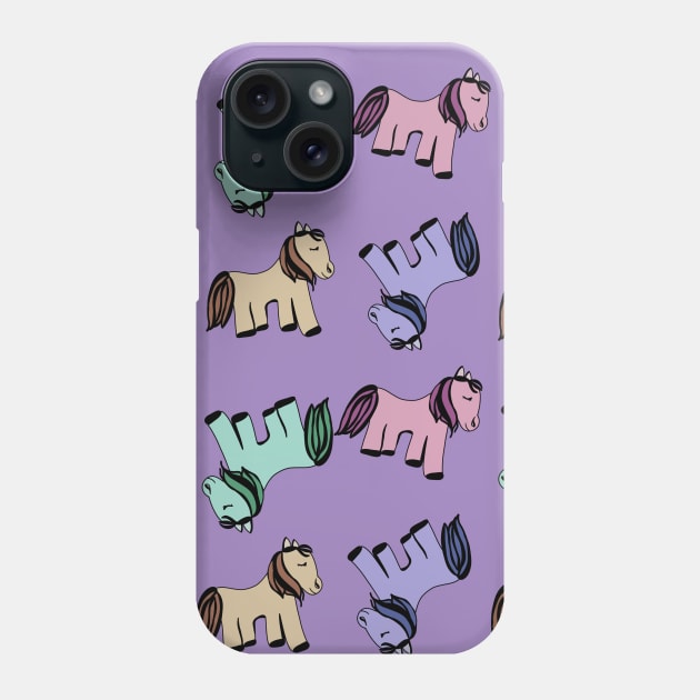 Ponies pattern Phone Case by Antiope