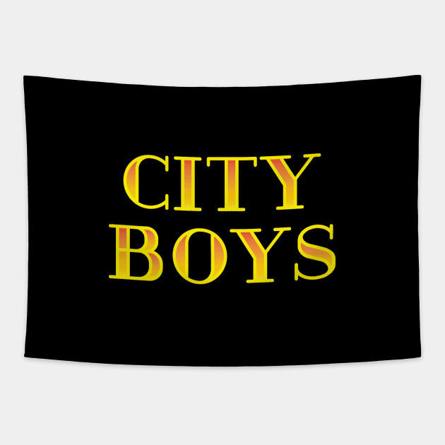 city boys Tapestry by colorfull_wheel