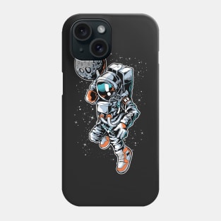 Astronaut Dunking Moon Funny Basketball Art Phone Case