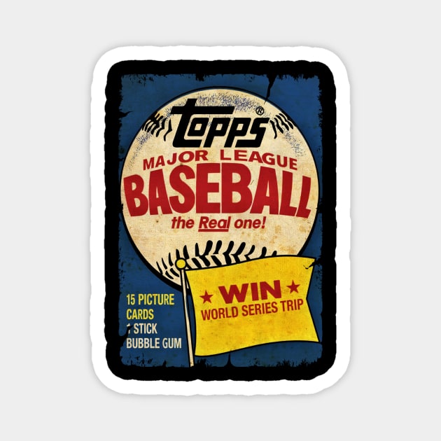 VINTAGE BASEBALL - TOPPS CARDS WORLD SERIES Magnet by kedaiadon