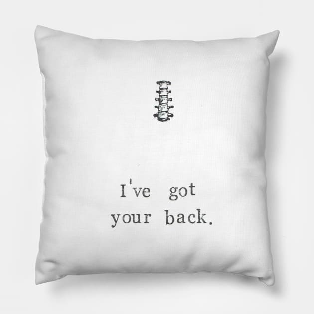 I've Got Your Back Pillow by bluespecsstudio