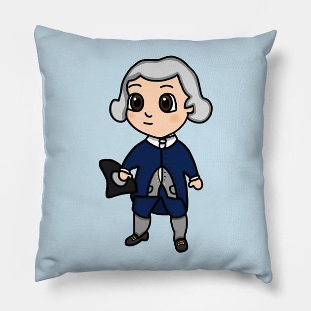 Chibi Joseph Warren (Small Print) Pillow by Aeriskate