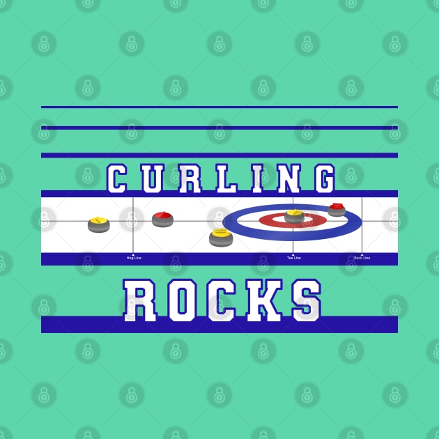 [except apparel] Curling Rocks - Mint Green BackGround by kinocomart