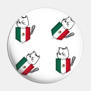 Patriotic Pocket Pussy - Cat Lover -  Mexican Patriot Pin