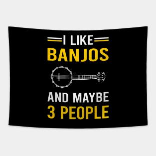 3 People Banjo Banjoist Tapestry