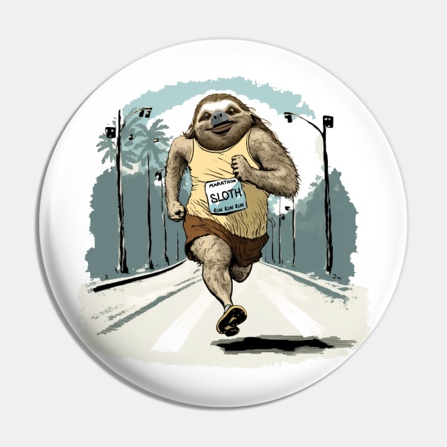 Sloth Running Pin by Bondoboxy