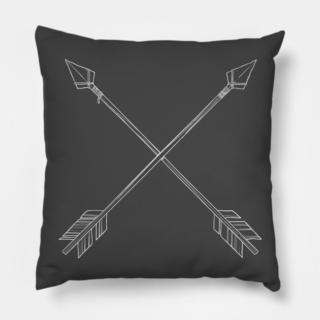 Crossed Arrows Pillow by natexopher