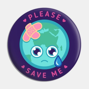 Save the Kawaii Earth Pin