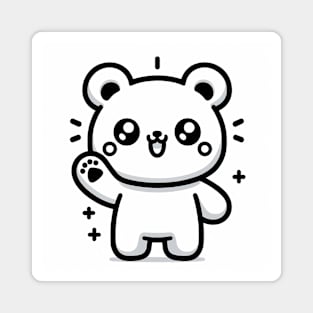 Friendly Bear Waving Magnet