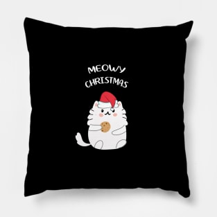 Meowy Christmas Pillow