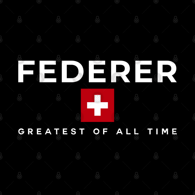 Roger Federer GOAT Made In Switzerland white by vlada123