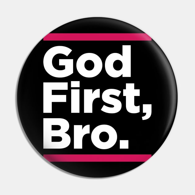 God First Bro Red Pin by societee28