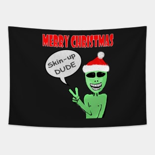 Funny Christmas Alien Tapestry