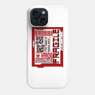 FRAGILE Cyberpunk Inspired Human Shipping Label Phone Case