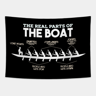 The Real Parts Of The Boat - Funny Rowing Kayak T-Shirts and Gifts Tapestry