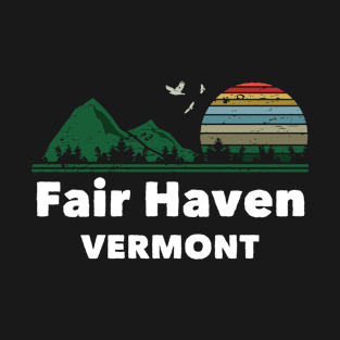 Mountain Sunset Flying Birds Outdoor Fair Haven Vermont T-Shirt