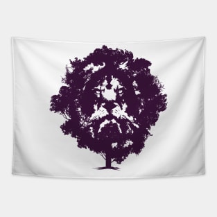 Lion Face Tree Tapestry