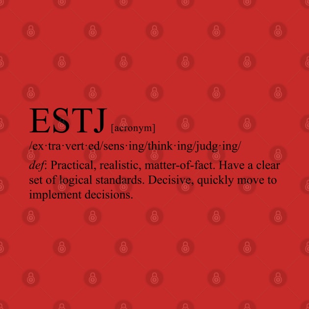 ESTJ Personality (Dictionary Style) Light by personalitysecret