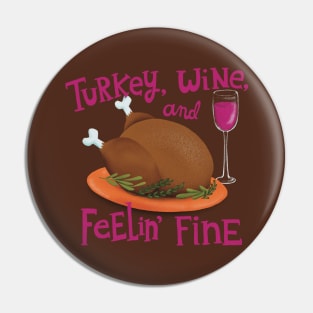 Funny thanksgiving: Turkey Wine Pin