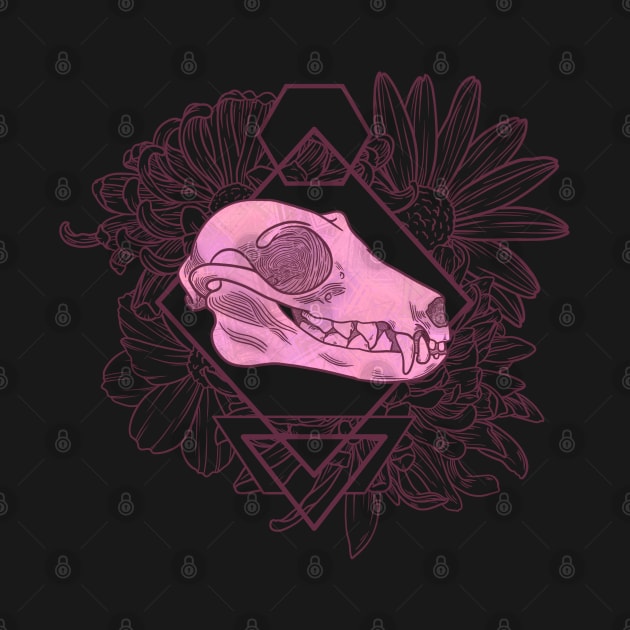 Geometric Fruit Bat Skull by RiaoraCreations