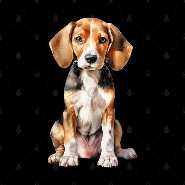 Puppy English Foxhound by DavidBriotArt