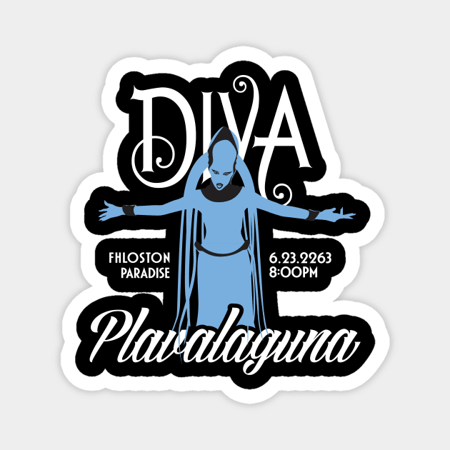 Diva Plavalaguna Magnet by MindsparkCreative