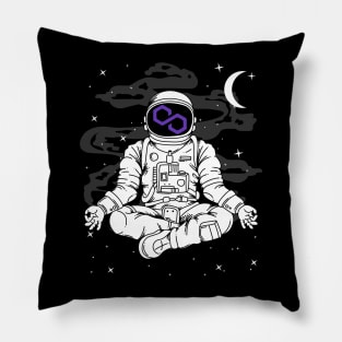 Astronaut Yoga Polygon Matic Coin To The Moon Crypto Token Cryptocurrency Blockchain Wallet Birthday Gift For Men Women Kids Pillow