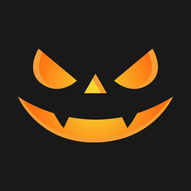 Halloween Spooky Jack O Lantern Pumpkin Face by MGO Design