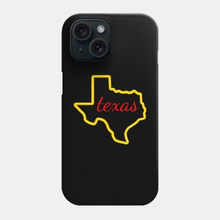 State of Texas Map Phone Case