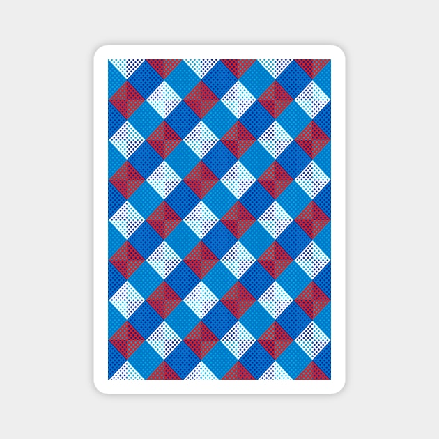 Angled Checkerboard Quilt Pattern no. 14 Magnet by Neil Feigeles