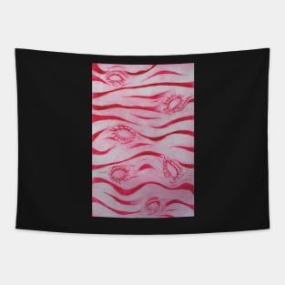 waves eyes pattern engraving Tapestry