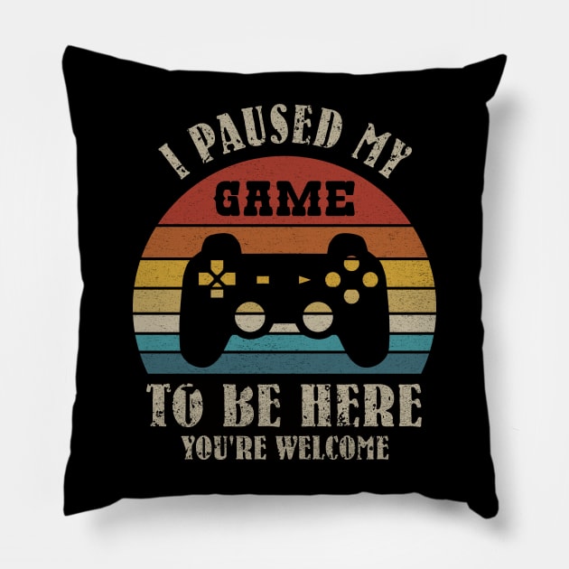 I paused my To be here you're welcome Pillow by AdelaidaKang