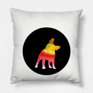 French Bulldog - Summer Love Silhouette Pillow