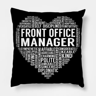 Front Office Manager Heart Pillow