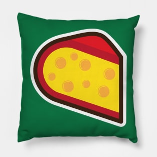 yellow gouda cheese wedge Pillow