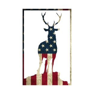 US Flag Deer T-Shirt