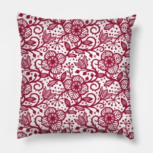 Bold Floral Pattern Pillow