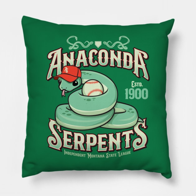 Anaconda Serpents Pillow by MindsparkCreative