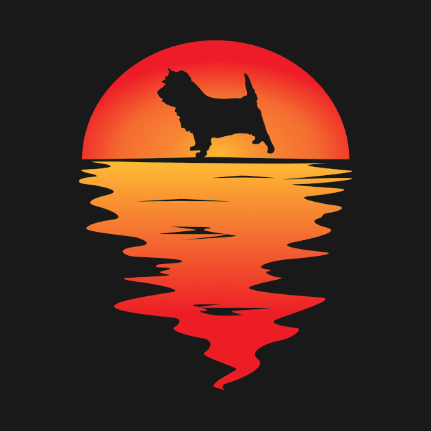 Sunset Dog Cairn Terrier by Shirtjaeger