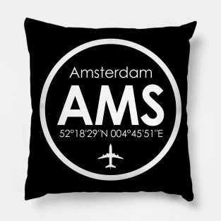 AMS, Amsterdam Schipol Airport Pillow