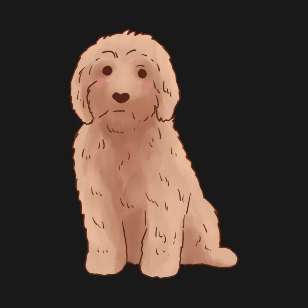 Cute Golden Doodle art by Mayarart