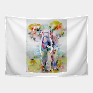 ELEPHANT - watercolor portrait .3 Tapestry