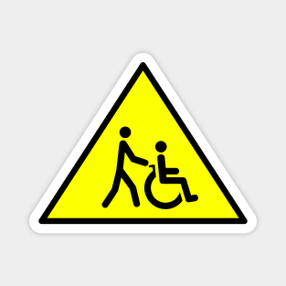 Wheelchair with helper symbol Magnet