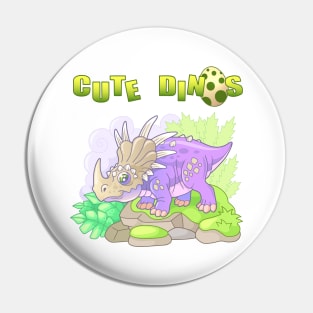 cute dinosaur styracosaurus Pin