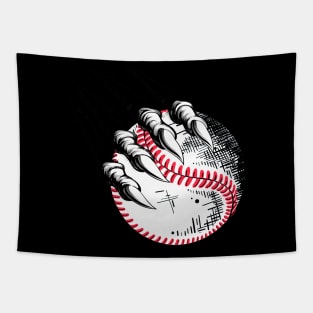 Baseball Skeleton hands scratching Baseball lovers Tapestry