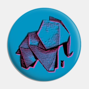 Origami Elephant Pin