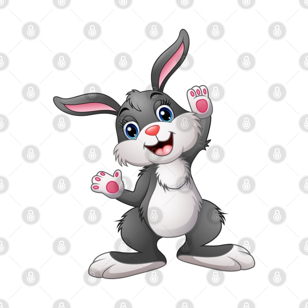 Cute Cartoon Rabbit by Cool Abstract Design