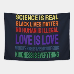 science is real black lives matter - vintage Tapestry