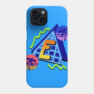 Initial Letter E - 80s Synth Phone Case